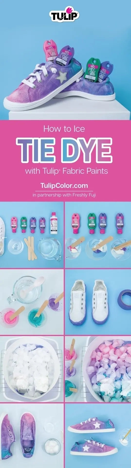 How to ice tie dye with Fabric Paint