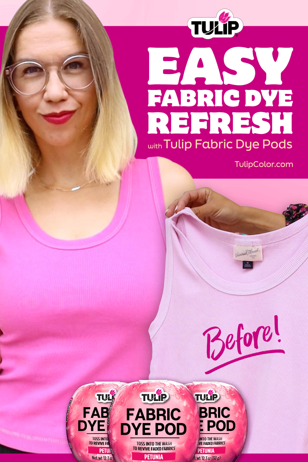 Easy Fabric Dye Refresh with Tulip Fabric Dye Pods