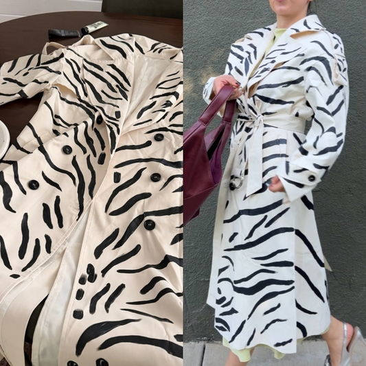 diy painted zebra coat