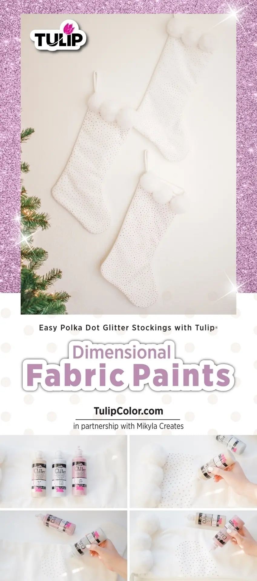 Glitter Polka Dot Stockings