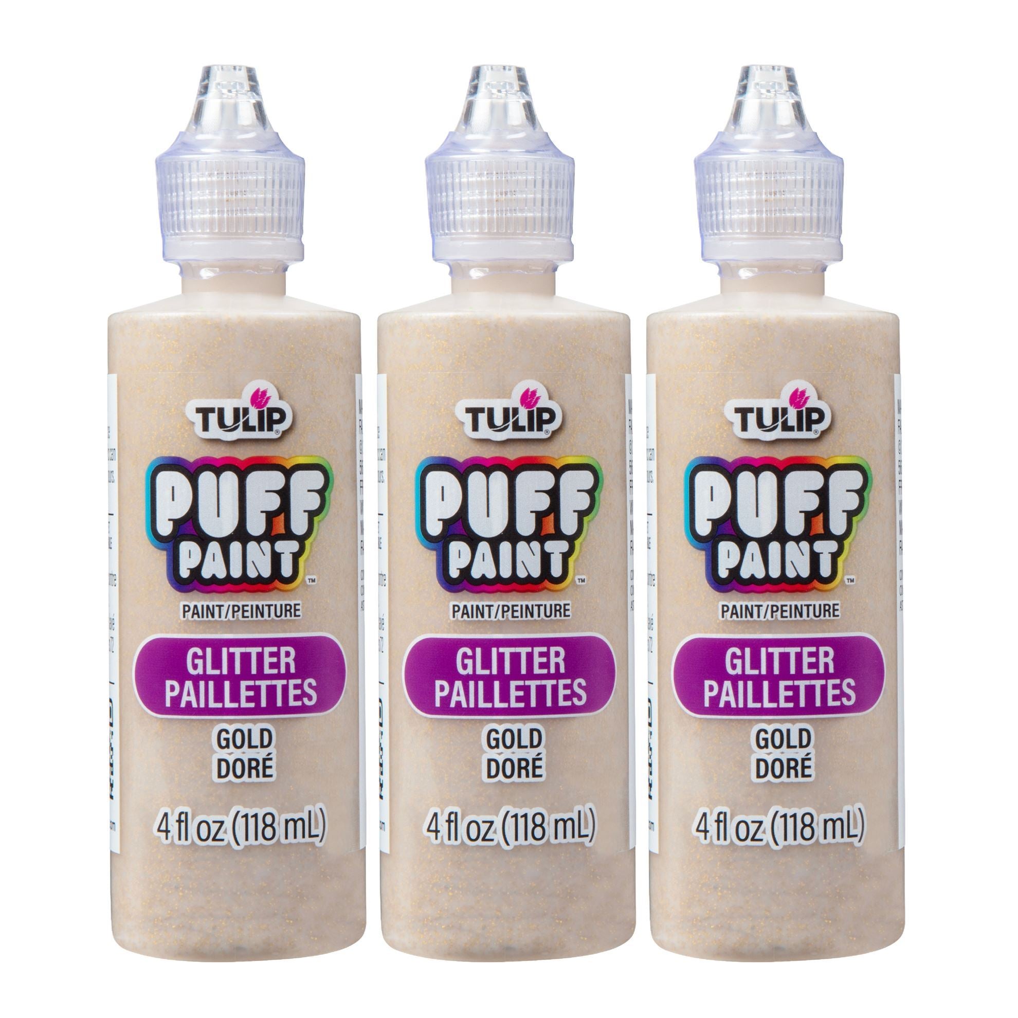 Picture of 48829                               TULIP DIMENSIONAL FABRIC PAINT 3PK GLITTER GOLD   