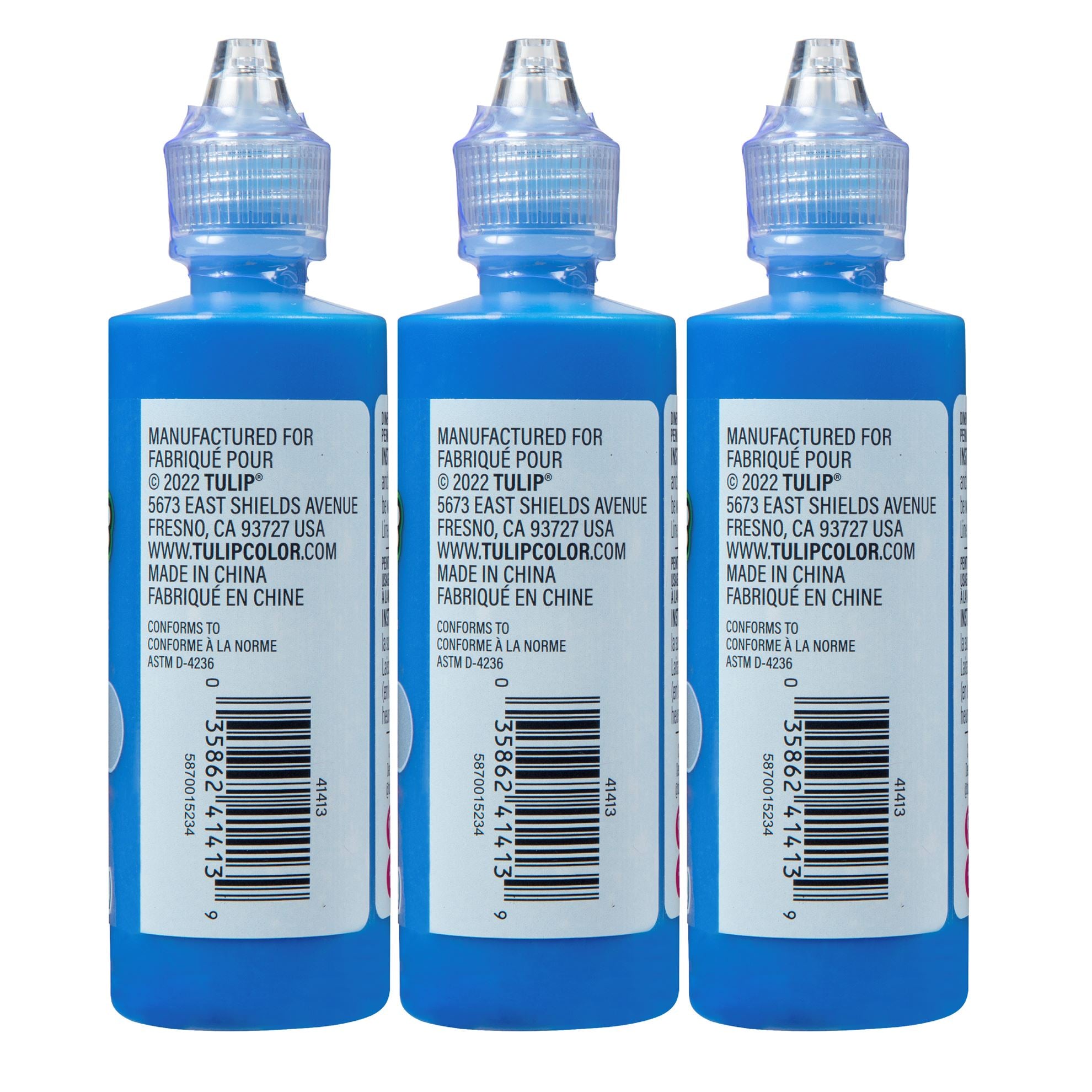 Picture of 37565 Tulip Puff Paint Slick Royal Blue, Multi-Surface Craft Paint, 4 fl. oz. 3 Pack