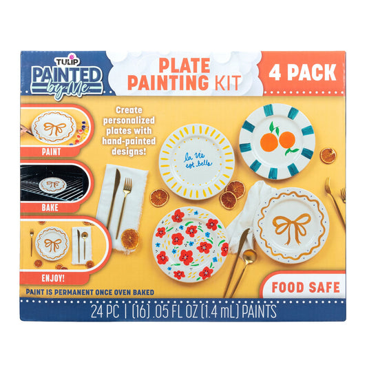 Picture of 49552 Tulip Painted By Me Plate Painting Kit 4 Pack