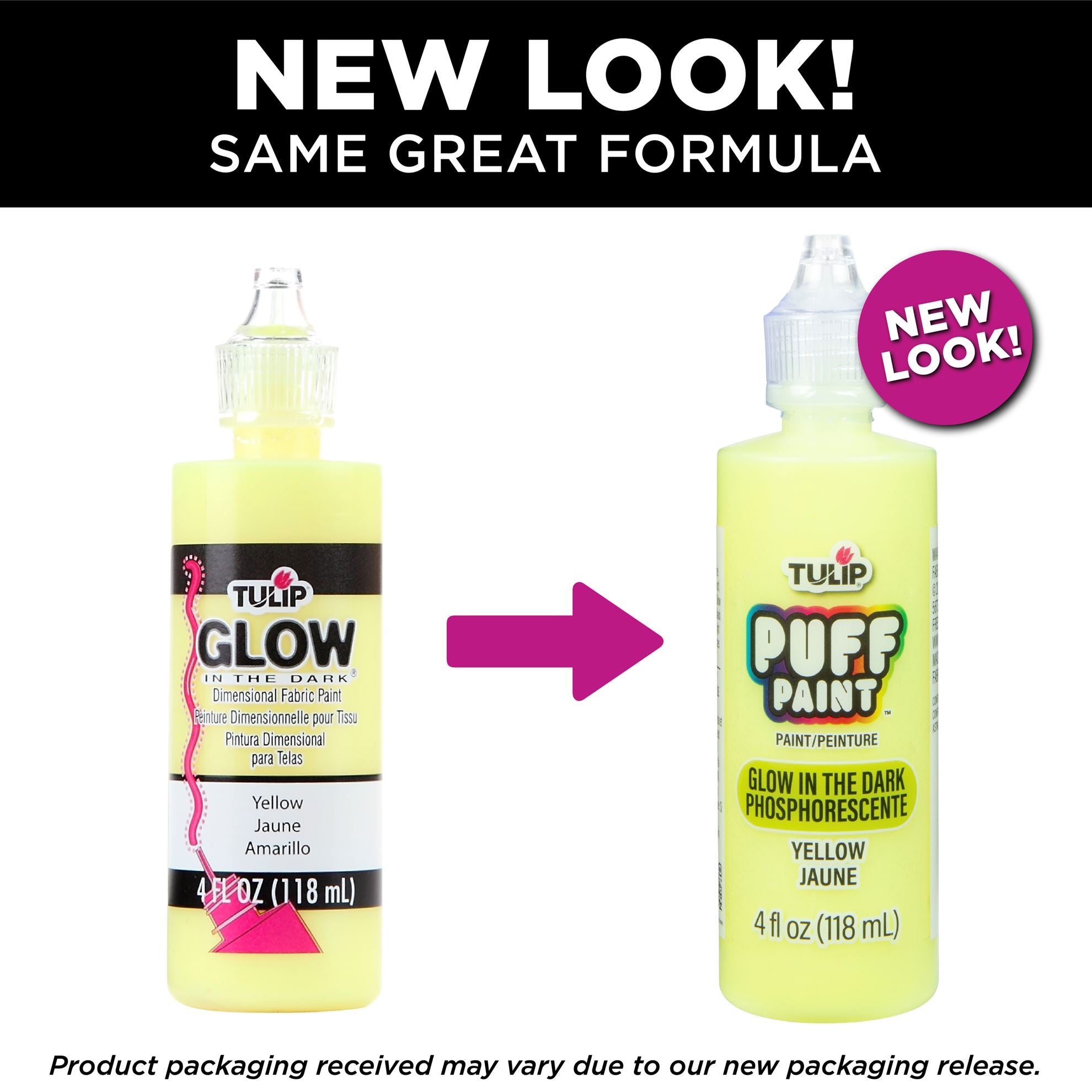 Picture of 16067 Tulip Dimensional Fabric Paint Glow Yellow 4 fl. oz.