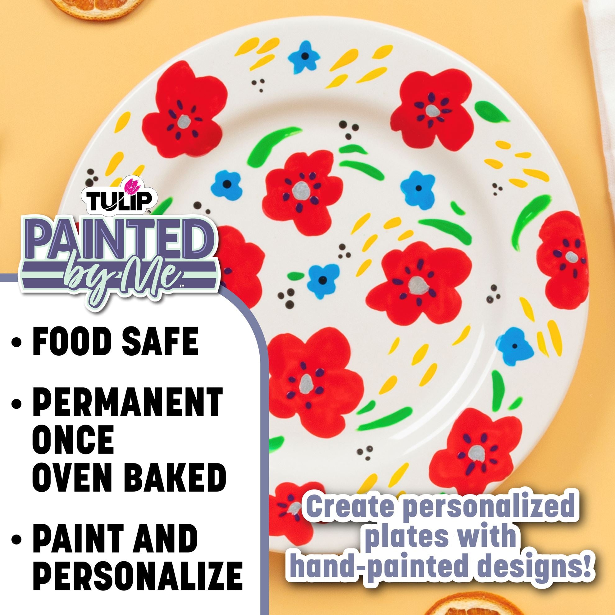 Picture of 49552 Tulip Painted By Me Plate Painting Kit 4 Pack