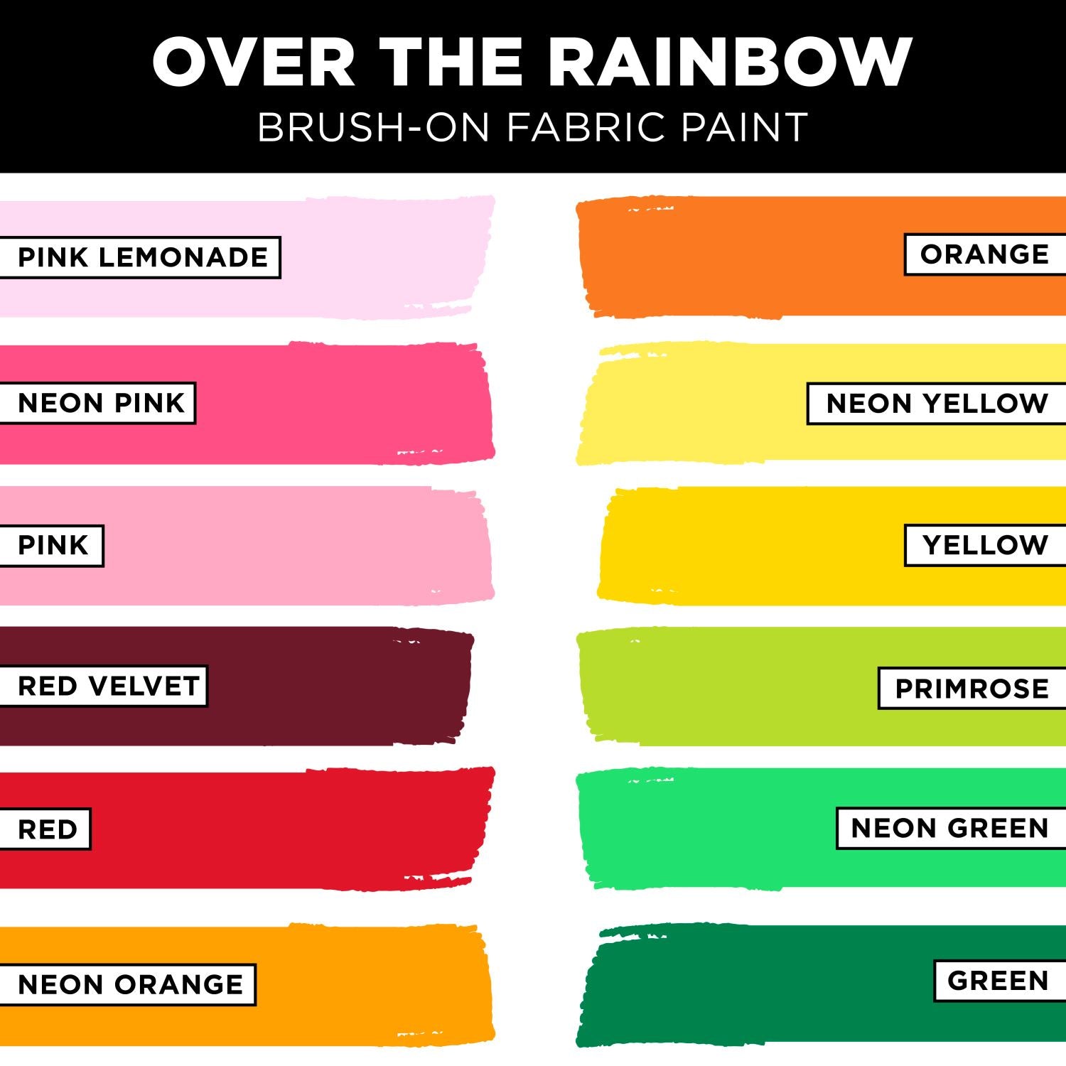Picture of 47904 Tulip Brush-On Fabric Paint Over The Rainbow 48 Pack