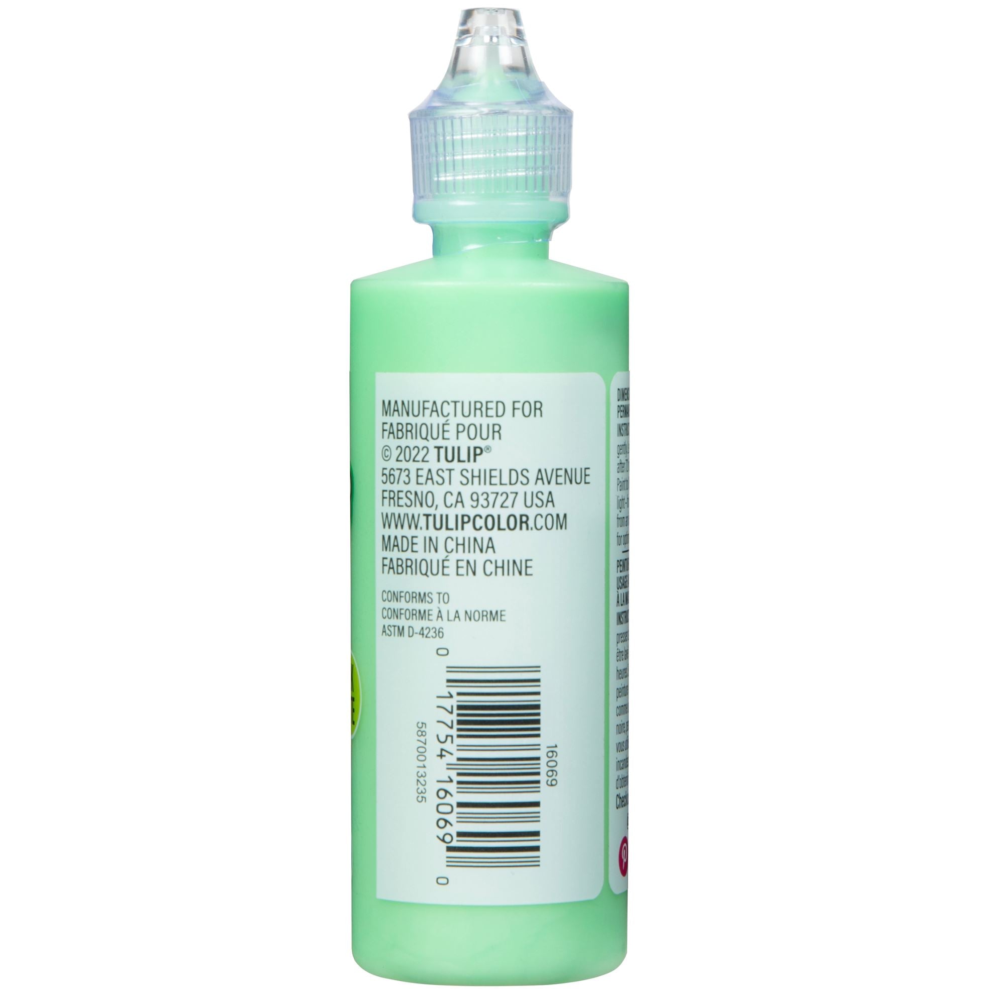 Picture of 16069 Tulip Dimensional Fabric Paint Glow Green 4 oz.