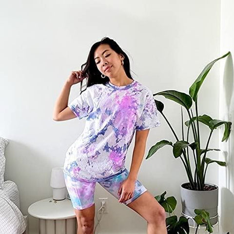 Girl wearing tie dye 