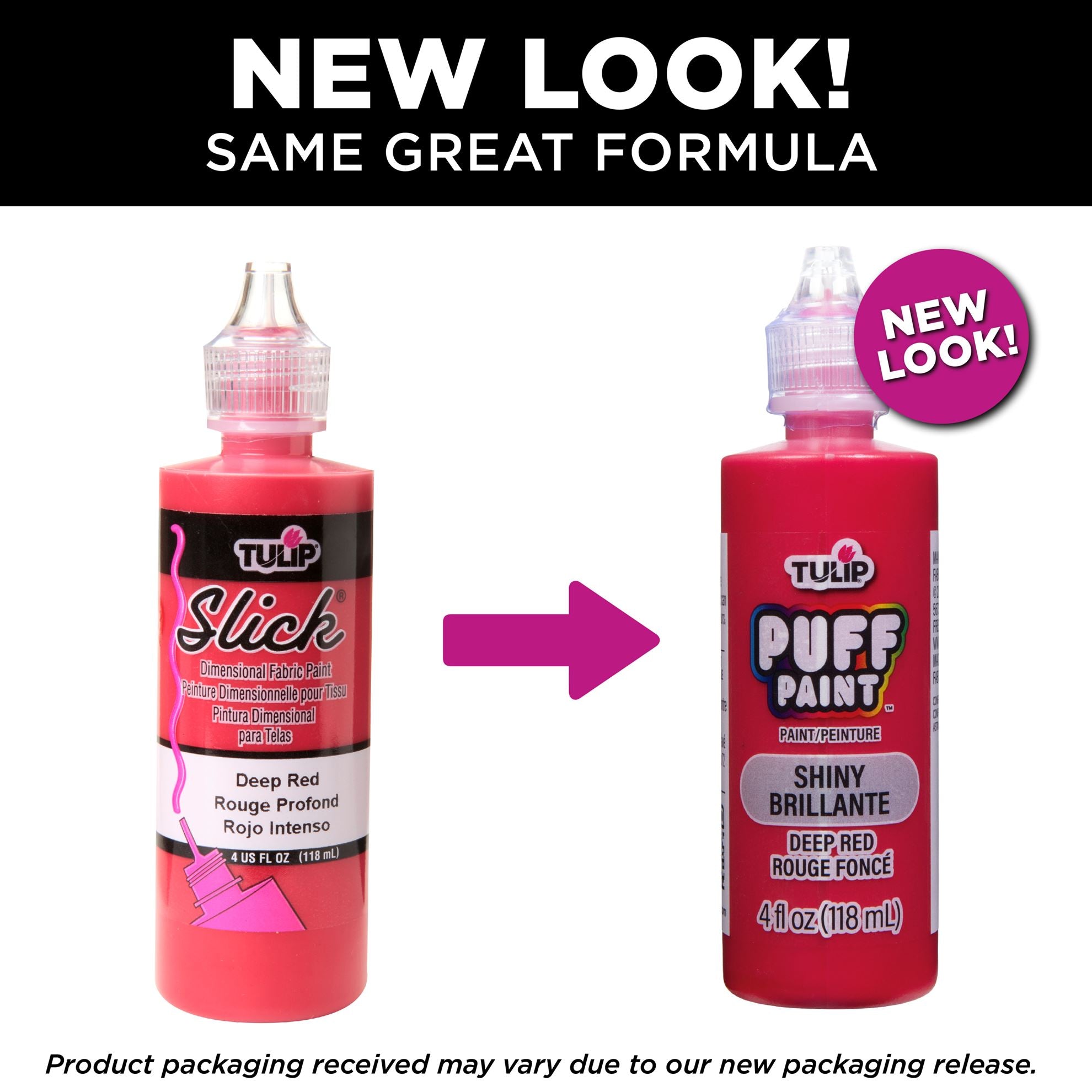 Picture of 41402 Tulip Dimensional Fabric Paint Slick Deep Red 4 oz.