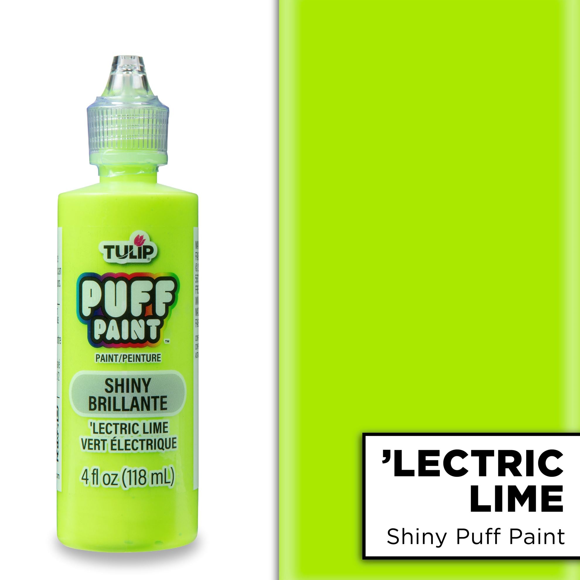 Picture of 26523 Tulip Dimensional Fabric Paint Slick Lectric Lime 4 oz.