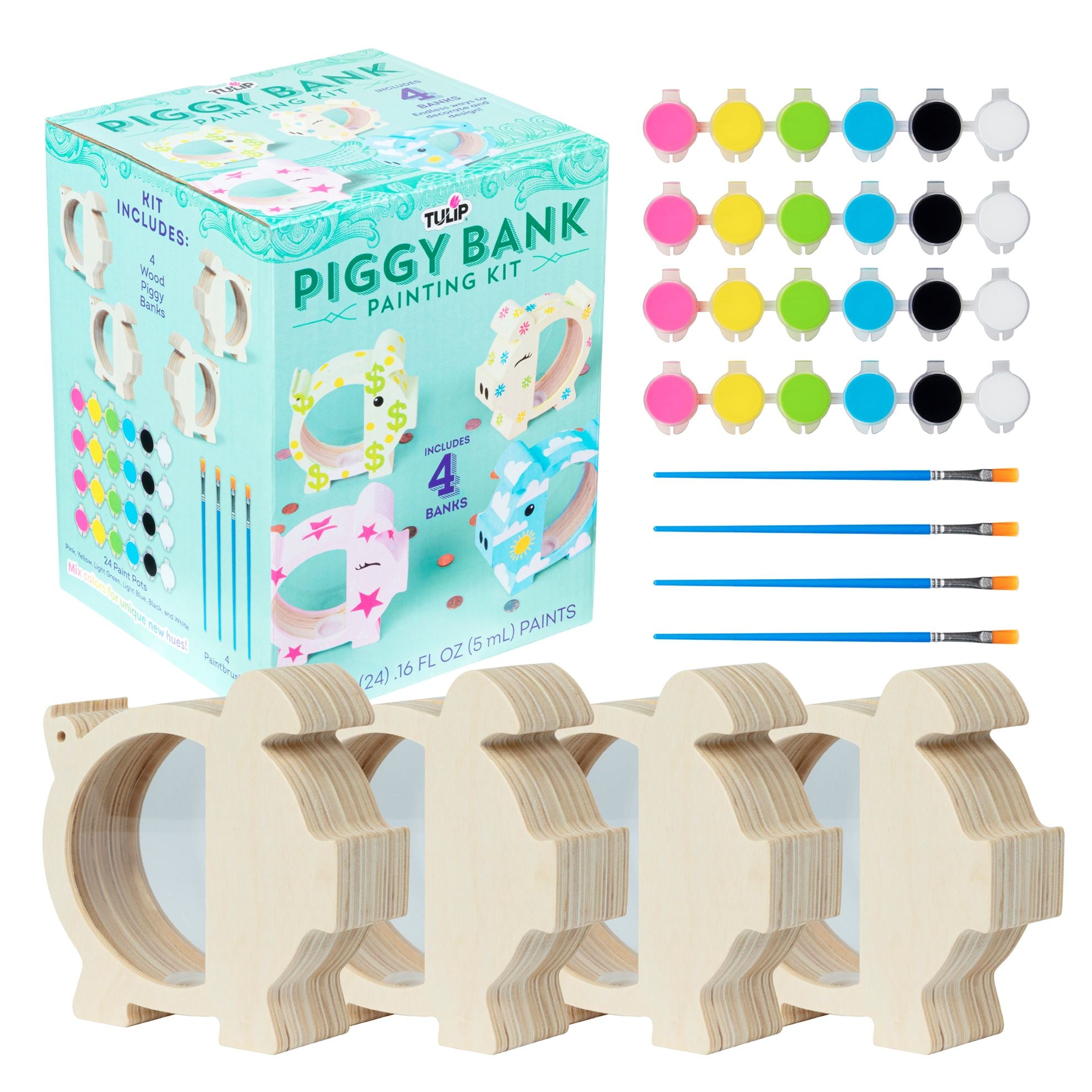 Picture of 49644 Tulip Wood Bank 4-Pc. Painting Kit