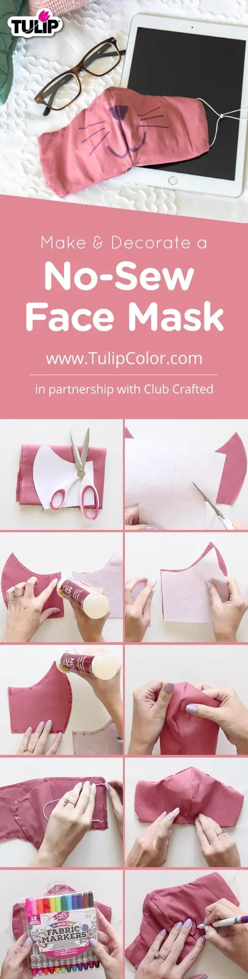 Make and Decorate a No-Sew Face Mask