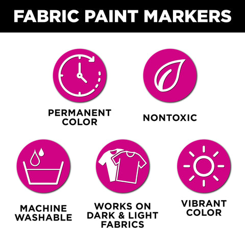 Picture of 49767                               TULIP GLITTER FABRIC PAINT MARKERS 5PK            