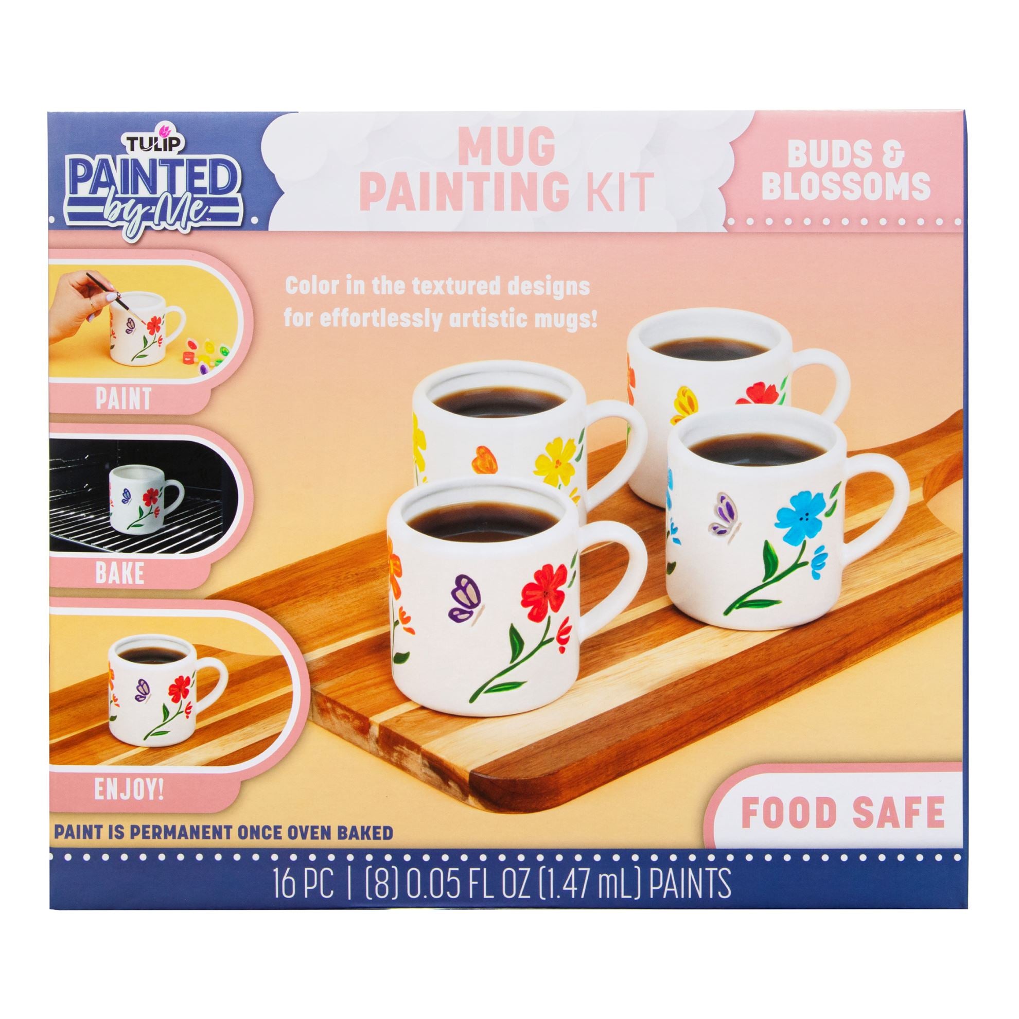 Picture of 48460 Tulip Painted by Me Buds & Blossoms 4-Pc. Mug Kit