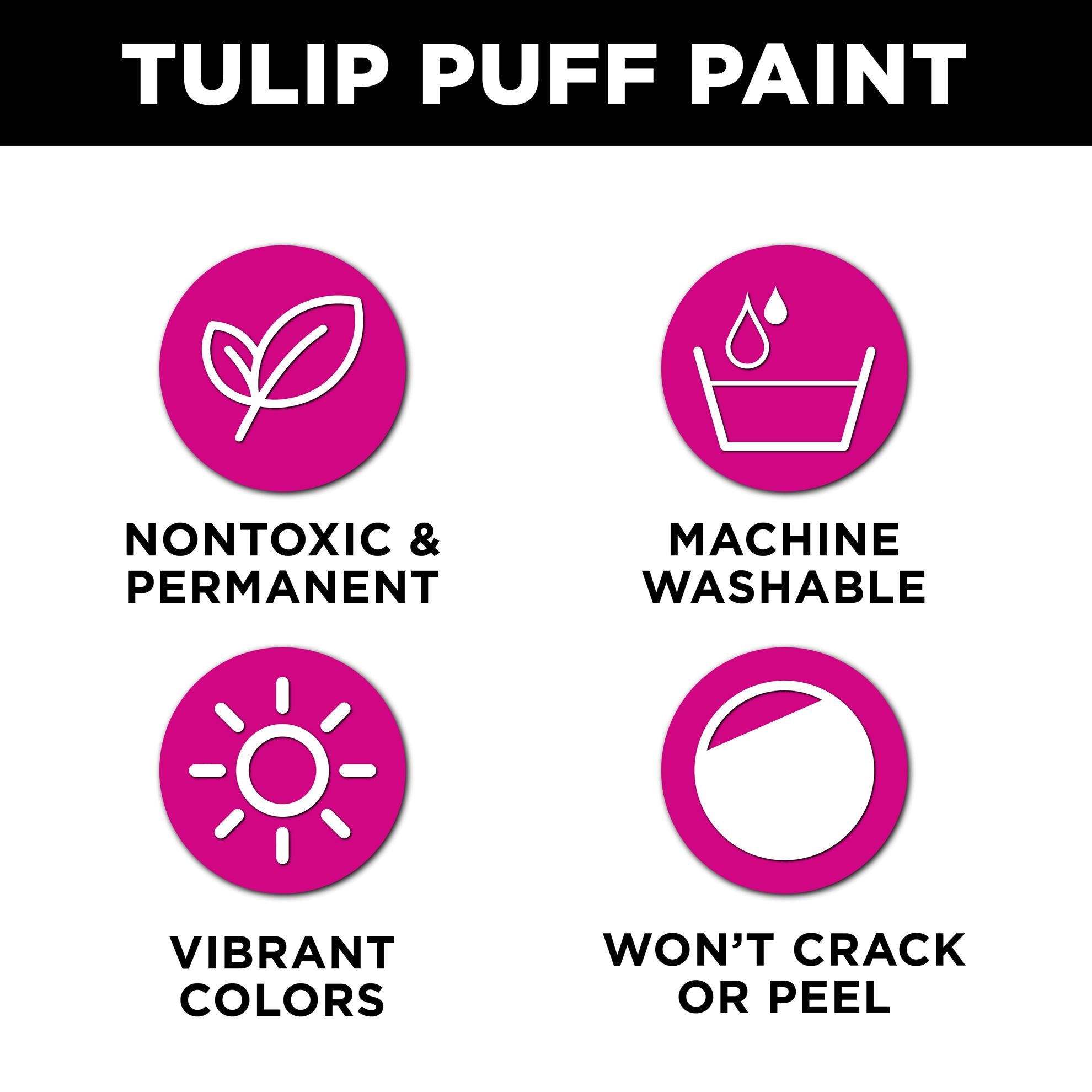 Picture of 37565 Tulip Puff Paint Slick Royal Blue, Multi-Surface Craft Paint, 4 fl. oz. 3 Pack