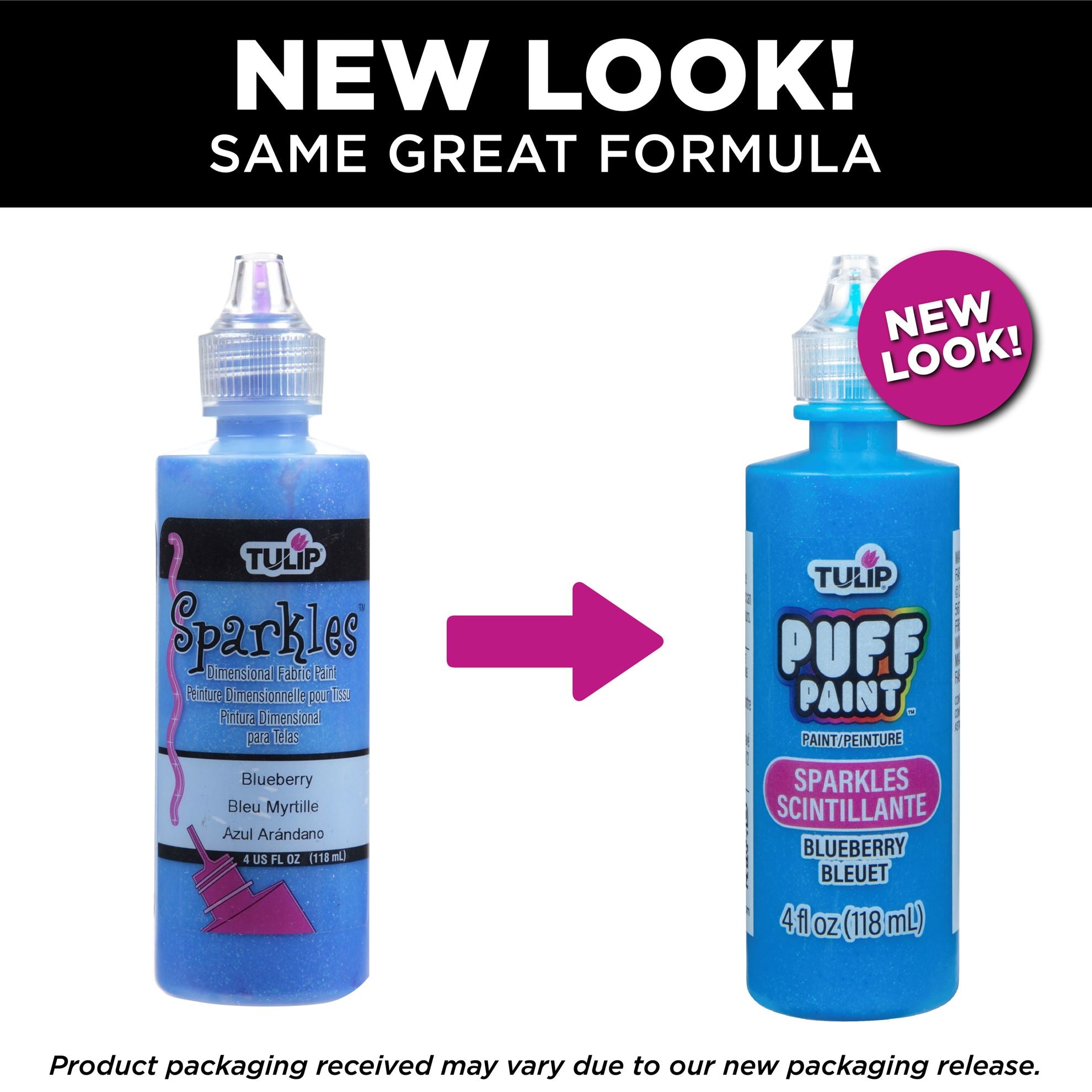 Picture of 20744 Tulip Dimensional Fabric Paint Sparkles Blueberry 4 oz.