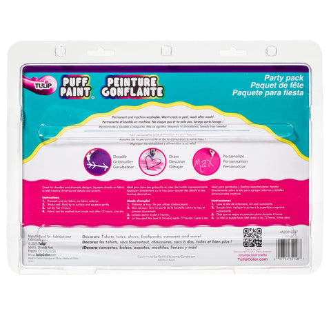 Picture of 35148 Tulip Puff Paint Rainbow & Neon, Multi-Surface Craft Paint, .75 fl oz 20 Pack