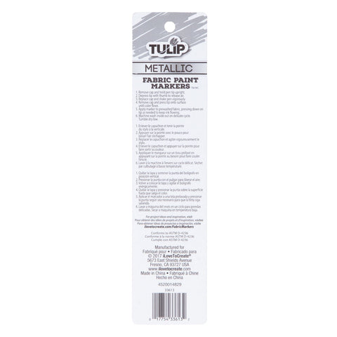Picture of 33613 Tulip Fabric Paint Markers Metallic 2 Pack